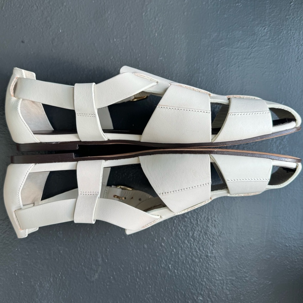 Emme Parsons Ernest Leather Fisherman Sandal Ivory Calfskin - Picture 2 of 8